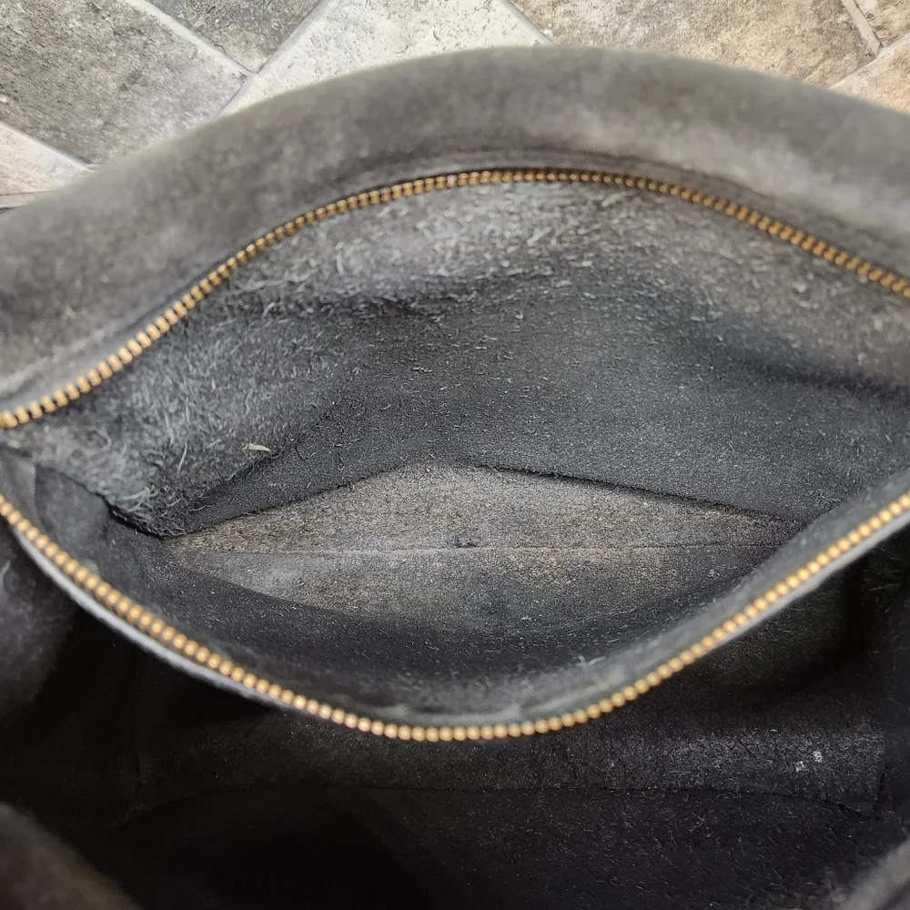 Vintage COACH Stewardess 9525 Brass Black Leather Crossbody Bag Costa Rica - Picture 16 of 16